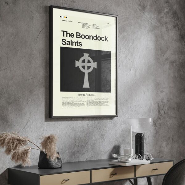 Mid-century modern Boondock Saints movie poster art print
