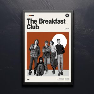 The Breakfast Club movie poster - mid-century art print