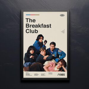 Mid-century poster of The Breakfast Club movie artwork