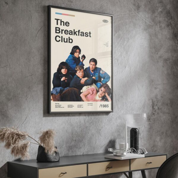 Mid-century poster of The Breakfast Club movie artwork