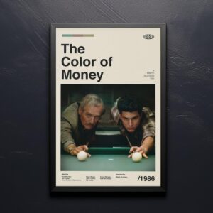 The Color of Money mid-century poster retro artwork