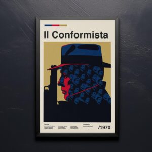 The Conformist movie poster - mid-century artwork, retro print