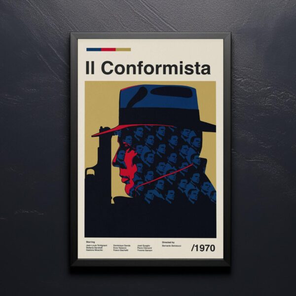 The Conformist movie poster - mid-century artwork, retro print