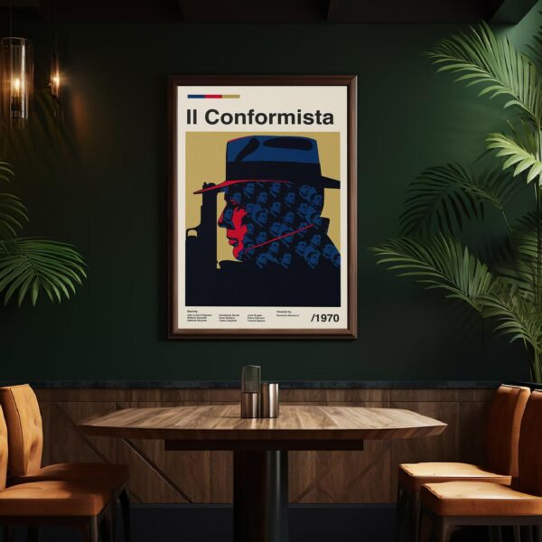 The Conformist movie poster - mid-century artwork, retro print