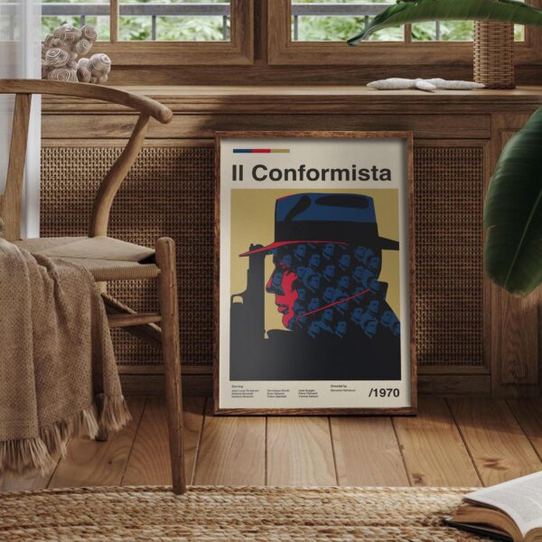 The Conformist movie poster - mid-century artwork, retro print