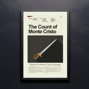 Mid-century modern movie poster of The Count of Monte Cristo