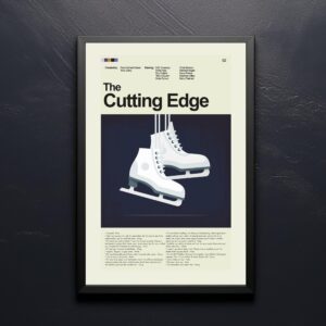 Mid-century modern graphic design poster for The Cutting Edge movie
