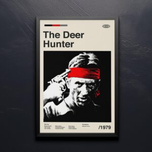 The Deer Hunter vintage mid century modern movie poster art