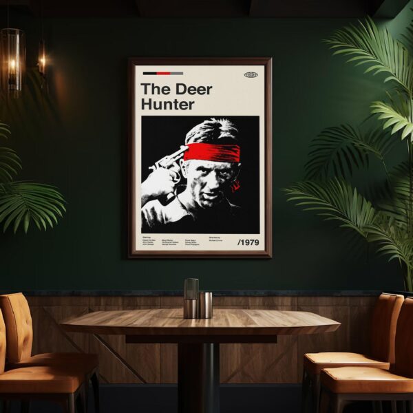 The Deer Hunter vintage mid century modern movie poster art