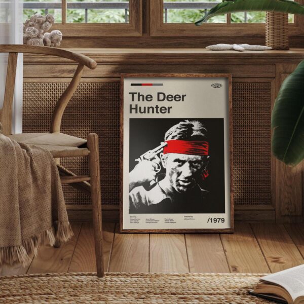 The Deer Hunter vintage mid century modern movie poster art