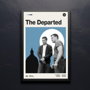 The Departed movie poster - mid-century retro artwork