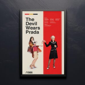 The Devil Wears Prada mid-century poster retro artwork