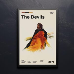 Mid-century modern style poster for The Devils movie