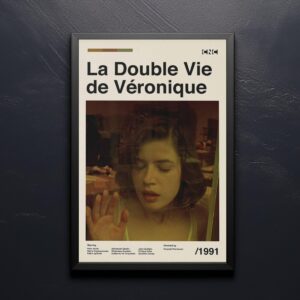Mid-century modern poster of The Double Life of Véronique movie artwork