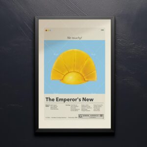 Mid-century modern style poster of The Emperor's New Groove movie
