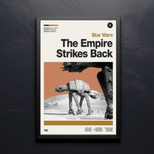 Mid-century poster of The Empire Strikes Back movie