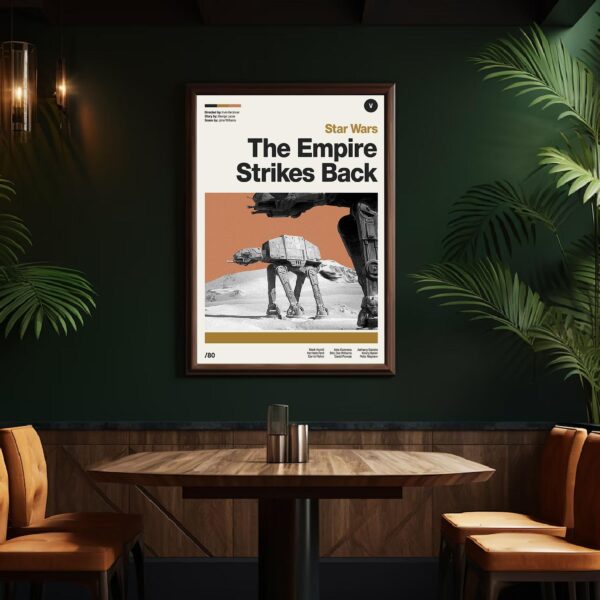 Mid-century poster of The Empire Strikes Back movie