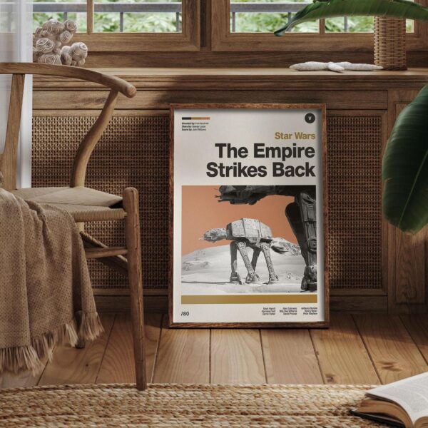 Mid-century poster of The Empire Strikes Back movie