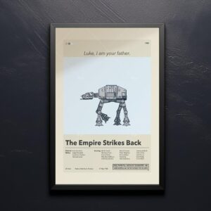 Mid-century modern style poster of The Empire Strikes Back movie