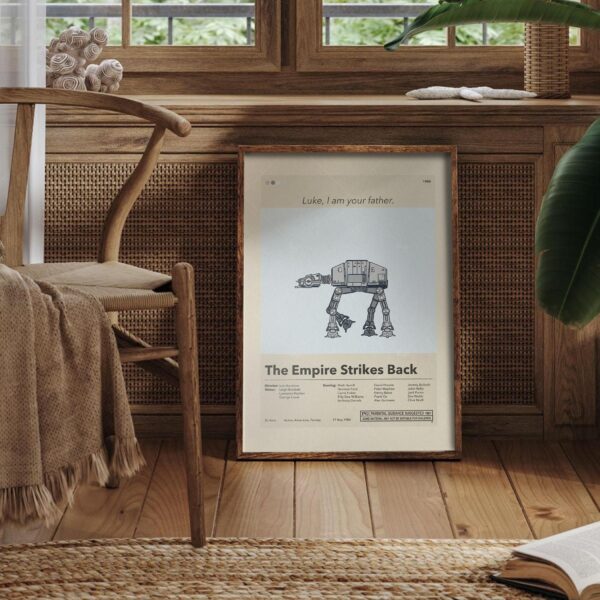 Mid-century modern style poster of The Empire Strikes Back movie