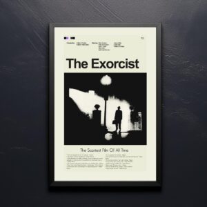 Mid-century modern poster of The Exorcist movie artwork