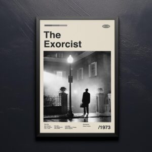 The Exorcist movie poster - mid-century poster design