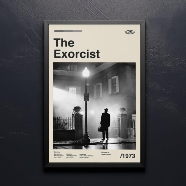 The Exorcist movie poster - mid-century poster design