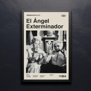 Mid-century modern poster of The Exterminating Angel movie artwork