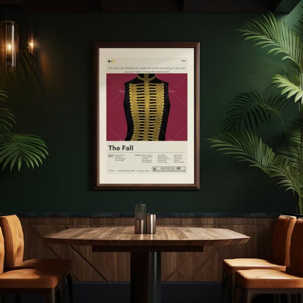 Mid-century modern style poster for The Fall movie advertisement