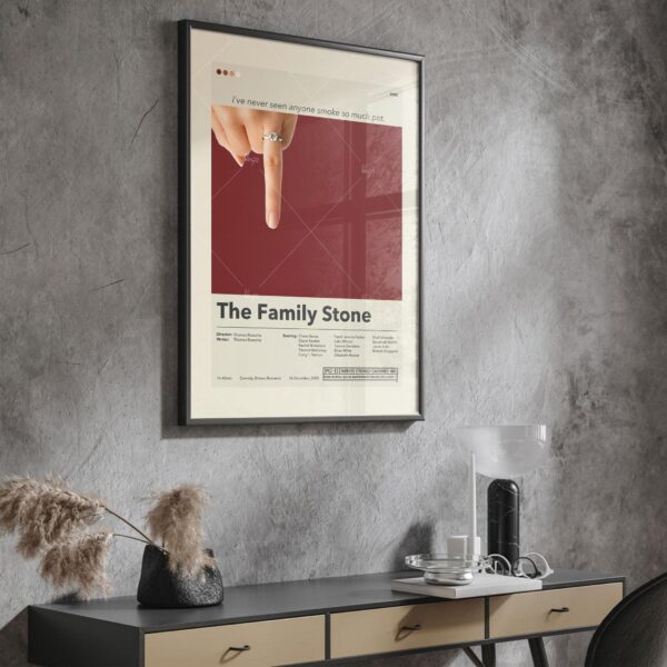 The Family Stone movie poster in mid-century modern 20th century design
