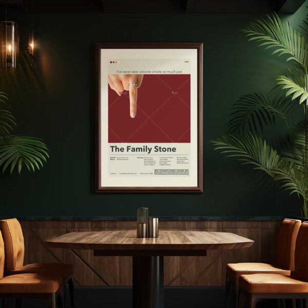 The Family Stone movie poster in mid-century modern 20th century design