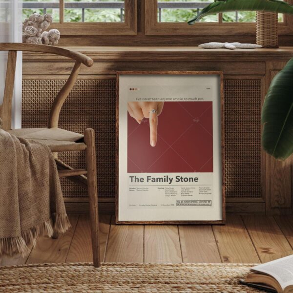 The Family Stone movie poster in mid-century modern 20th century design