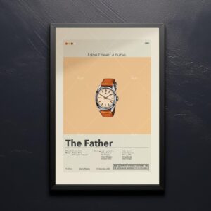 The Father movie poster in vintage mid-century modern style