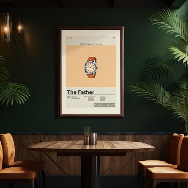 The Father movie poster in vintage mid-century modern style