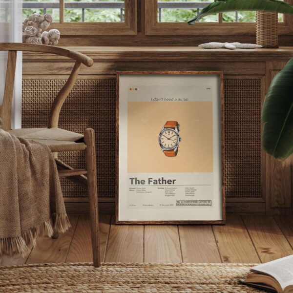 The Father movie poster in vintage mid-century modern style