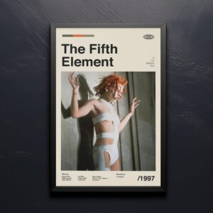 The Fifth Element mid-century poster, retro artwork