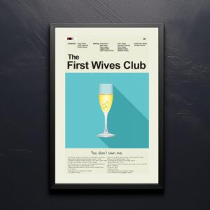 Mid-century modern style movie poster for The First Wives Club