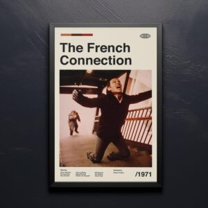 The French Connection movie poster - mid-century poster design