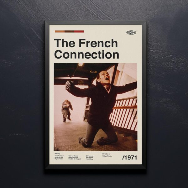 The French Connection movie poster - mid-century poster design