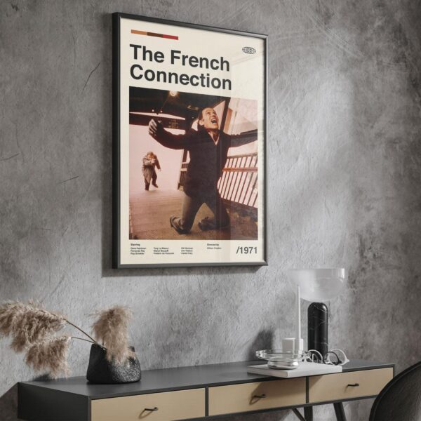 The French Connection movie poster - mid-century poster design