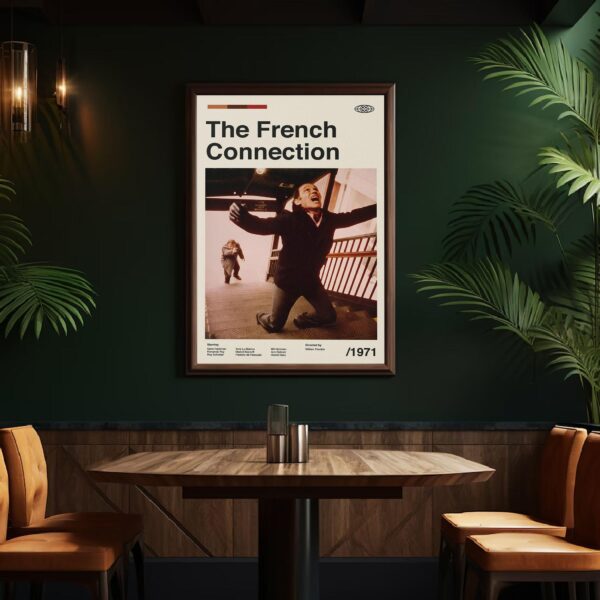 The French Connection movie poster - mid-century poster design