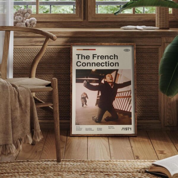 The French Connection movie poster - mid-century poster design