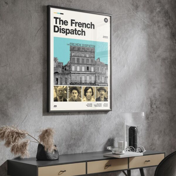The French Dispatch mid-century poster vintage print