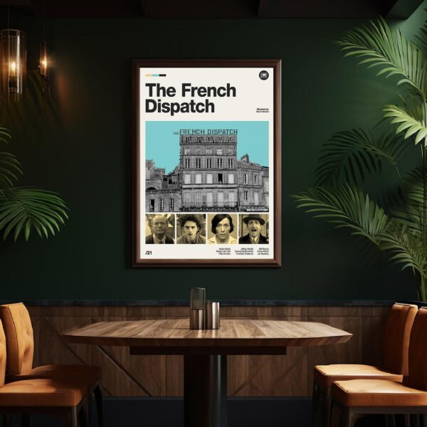 The French Dispatch mid-century poster vintage print