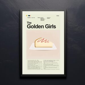 Mid-century modern poster of The Girls of the Golden Saloon movie artwork