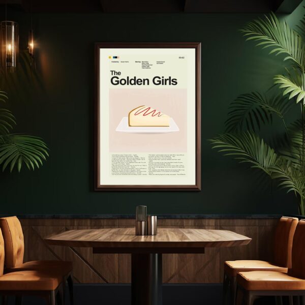 Mid-century modern poster of The Girls of the Golden Saloon movie artwork