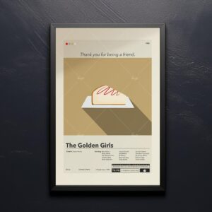 Mid-century modern movie poster of The Girls of the Golden Saloon