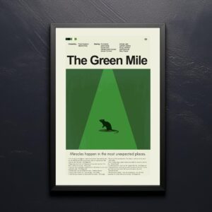 Mid-century modern style poster of The Green Mile movie artwork