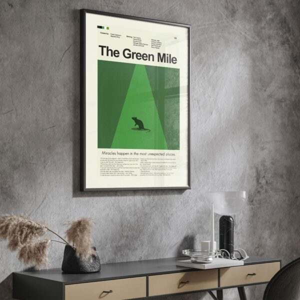 Mid-century modern style poster of The Green Mile movie artwork