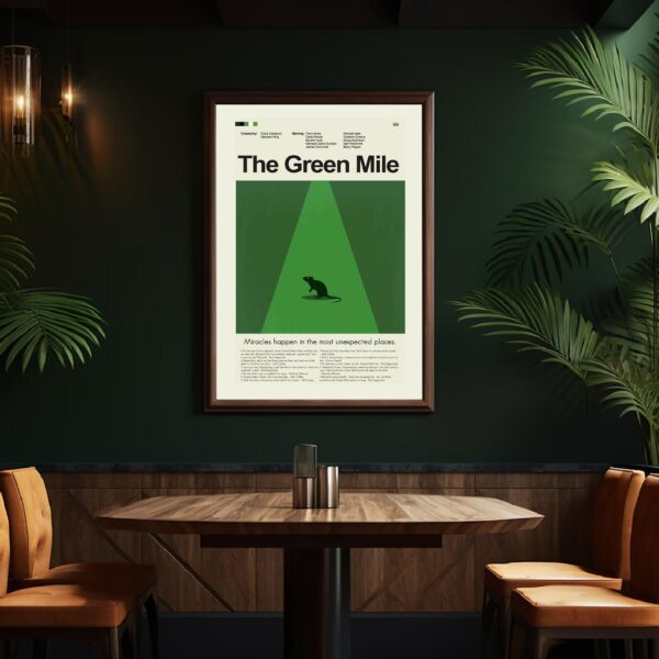 Mid-century modern style poster of The Green Mile movie artwork
